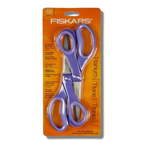 Softgrip Titanium Non-Stick Scissors Flieder 2er-Pack