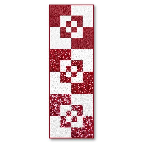 Materialpackung Red, White & Silver Tischläufer