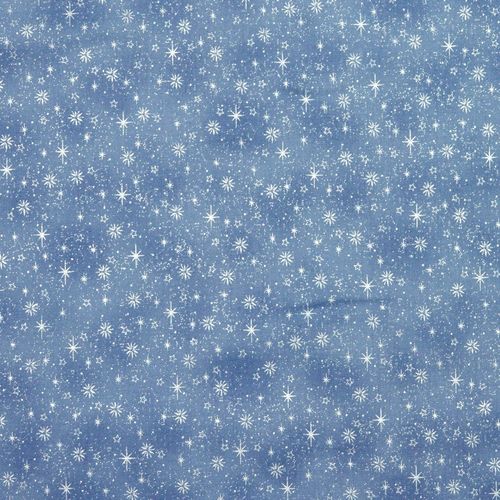 Frosty Snowflake Tiny Stars Light Blue/Silver
